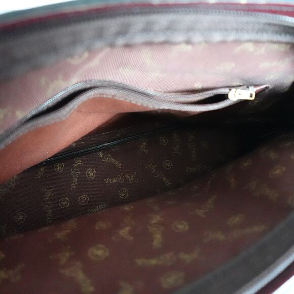 Vintage 60s 70s John Romain Red Leather Shoulder Bag - Picture 15 of 16